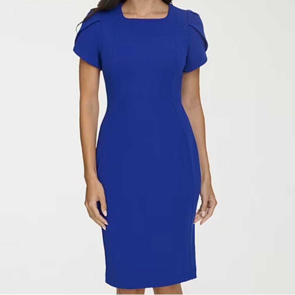 Andrew Marc New York Tulip Sleeve Sheath Dress Size 14